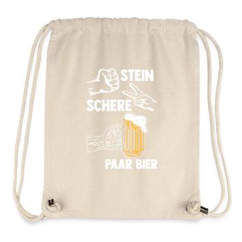 Stein Schere Paar Bier - Stanley/Stella recycelter Gym Bag - Naturweiß - Vorne