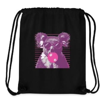 Koala mit Sonnenbrille Bubblegum für einen - Stanley/Stella recycelter Gym Bag - Schwarz - Vorne