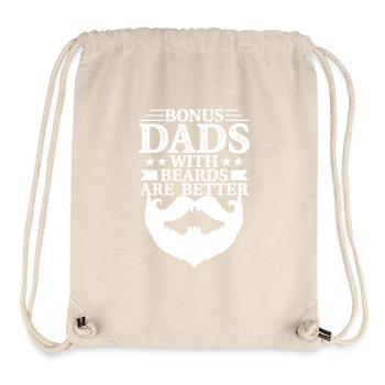 Bonus Les papas avec des barbes sont de meilleurs beaux-parents de la famille - Sac à cordon recyclé Stanley/Stella - blanc naturel - Devant
