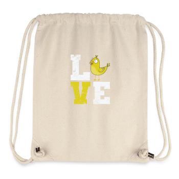 Love lettering with canary - Stanley/Stella Recycled Gym Bag - natural - Front