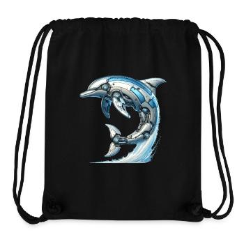 Dolphin Robot, Robot Dolphin - Stanley/Stella Recycled Gym Bag - black - Front