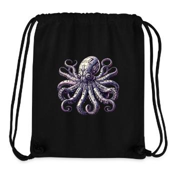 Octopus Robot, Robokrake, Robot Octopus - Stanley/Stella Recycled Gym Bag - black - Front