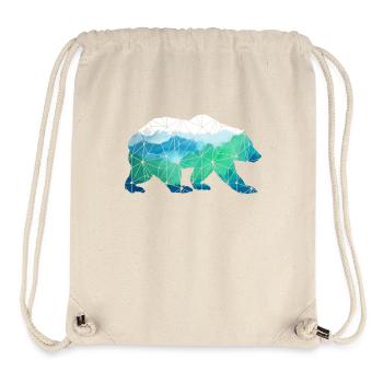 Bear Grizzly Bear - Stanley/Stella Recycled Gym Bag - natural - Front