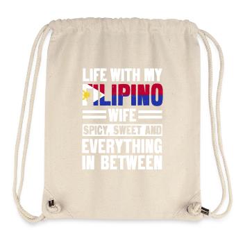 Filipino Wife Humor - Stanley/Stella Recycled Gym Bag - natural - Front
