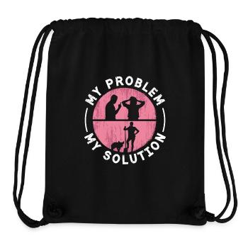 Éleveur de porcs Mon problème Mon pictogramme Maman Ferme porcine - Sac à cordon recyclé Stanley/Stella - noir - Devant