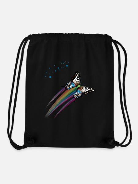 Schmetterling mit Regenbogenfarben - Stanley/Stella recycelter Gym Bag - Schwarz