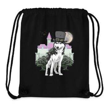 Loup Fantasy Loups Conte de fées Personnage Conte de fées Château - Sac à cordon recyclé Stanley/Stella - noir - Devant