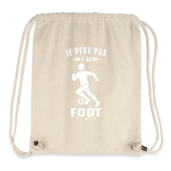 Je Peux pas j'ai foot football joueur Footballeur - Sac à cordon recyclé Stanley/Stella - blanc naturel - Devant