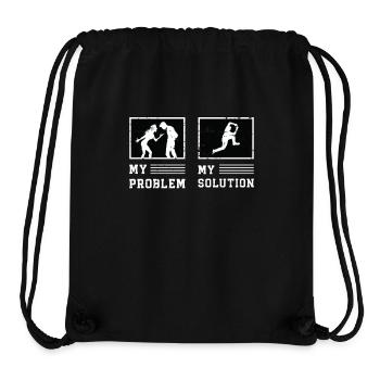 Amateur de parkour Mon problème Mon pictogramme Papa Maman - Sac à cordon recyclé Stanley/Stella - noir - Devant