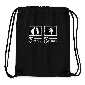 Amateur de parkour Mon problème Mon pictogramme Maman Papa - Sac à cordon recyclé Stanley/Stella - noir - Devant