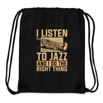 Jazz Music I Listen Jazz And I Do The Music Lover - Stanley/Stella Recycled Gym Bag - black - Front