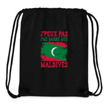 Je peux pas je me barre aux Maldives - Sac à cordon recyclé Stanley/Stella - noir - Devant