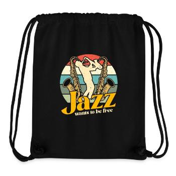 Musique Jazz Le Jazz Veut Être Amateur De Saxophone Rétro - Sac à cordon recyclé Stanley/Stella - noir - Devant