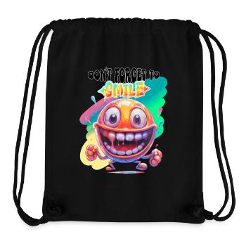 Dont Forget to Smile. Joy, happiness, positivity, - Stanley/Stella Recycled Gym Bag - black - Front