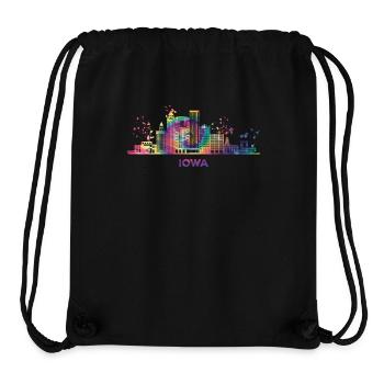 Iowans Skyline Stadtbild Iowa - Stanley/Stella recycelter Gym Bag - Schwarz - Vorne