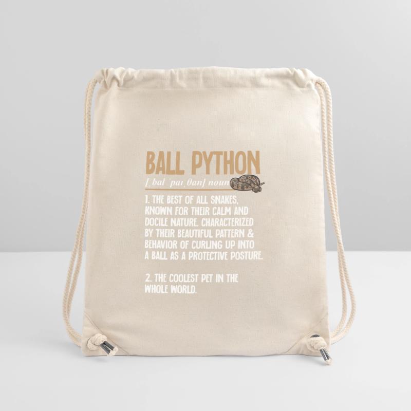 Ball Python Schlange Königspython Stanley/Stella recycelter Gym Bag