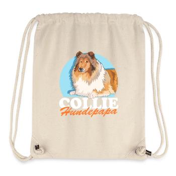 Collie Dog Dad Long Hair Collie Dog Gift - Stanley/Stella Recycled Gym Bag - natural - Front