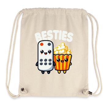 Popcorn Und Fernbedienung Besties Lustiger Film - Stanley/Stella recycelter Gym Bag - Naturweiß - Vorne