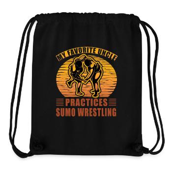 Mon oncle préféré pratique la lutte sumo - Sac à cordon recyclé Stanley/Stella - noir - Devant