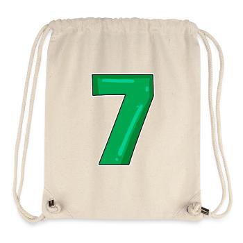 7 grün nummer - Stanley/Stella recycelter Gym Bag - Naturweiß - Vorne