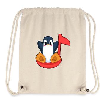 Note musicale du Pingouin - Sac à cordon recyclé Stanley/Stella - blanc naturel - Devant
