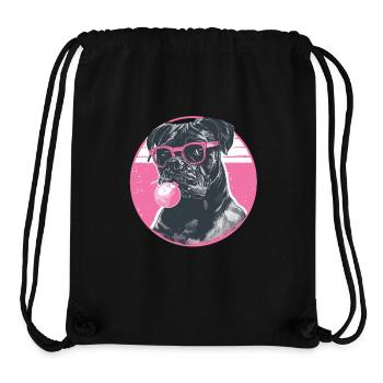Cane Corso mit Sonnenbrille Bubblegum - Stanley/Stella recycelter Gym Bag - Schwarz - Vorne