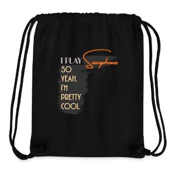 I Play Saxophone So Yeah I'm Pretty Cool - Stanley/Stella Recycled Gym Bag - black - Front