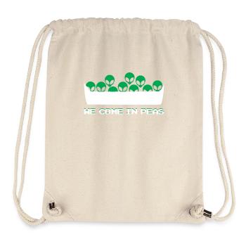 Nous venons dans les pois TShirt drôle de vie extraterrestre - Sac à cordon recyclé Stanley/Stella - blanc naturel - Devant