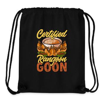 Krabben Rangoon Crabe Rangoon - Sac à cordon recyclé Stanley/Stella - noir - Devant