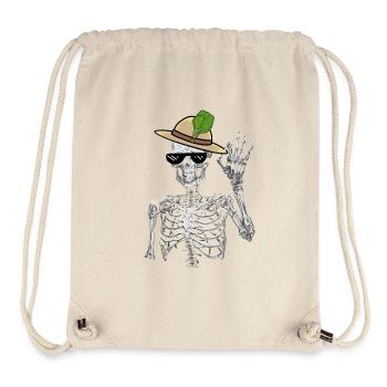 Skelett Gärtner Spinat Gärtnern Mime Vegetarier - Stanley/Stella recycelter Gym Bag - Naturweiß - Vorne