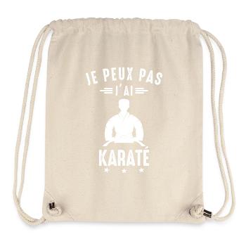 Je Peux pas j'ai karaté karate karateka - Sac à cordon recyclé Stanley/Stella - blanc naturel - Devant