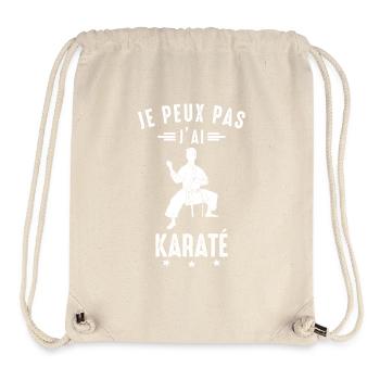 Je Peux pas j'ai karaté karate karateka - Sac à cordon recyclé Stanley/Stella - blanc naturel - Devant