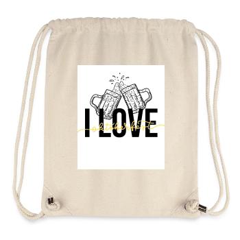 I love - Stanley/Stella Recycled Gym Bag - natural - Front
