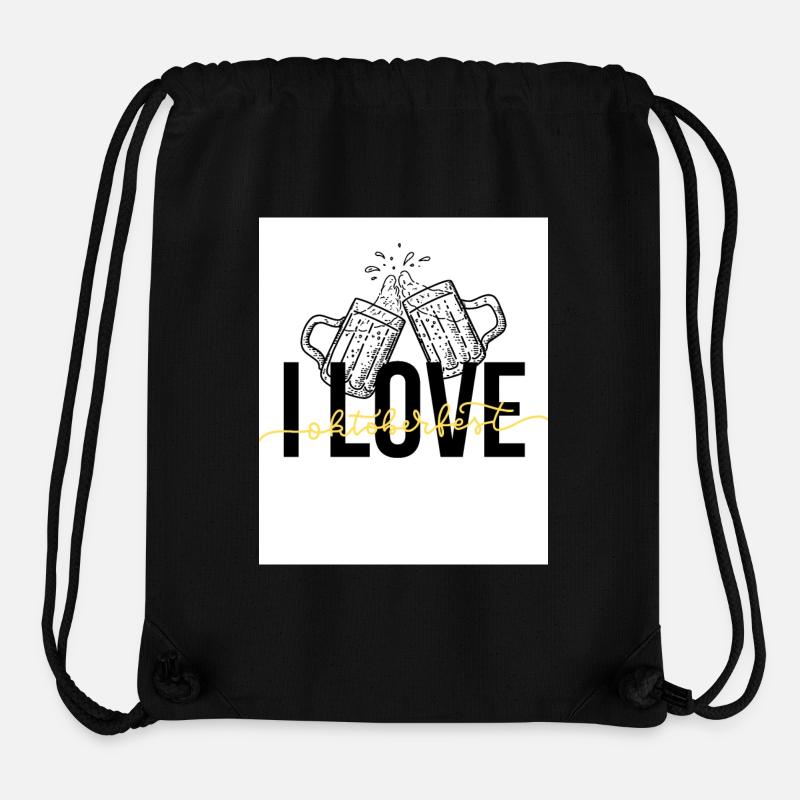 I love - Stanley/Stella recycelter Gym Bag - Schwarz