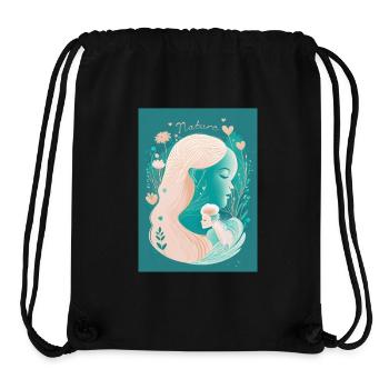 Embrace: Pastel Peach Lovers in Nature - Stanley/Stella Recycled Gym Bag - black - Front
