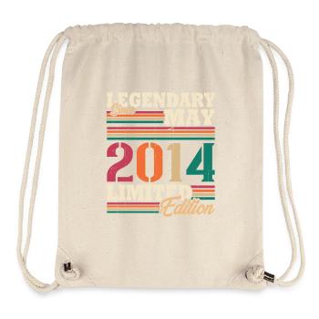 Vintage 2014 Mai Cadeau Anniversaire Rétro - Sac à cordon recyclé Stanley/Stella - blanc naturel - Devant