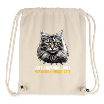 Norwegian Forest Cat Norwegische Waldkatze - Stanley/Stella recycelter Gym Bag - Naturweiß - Vorne