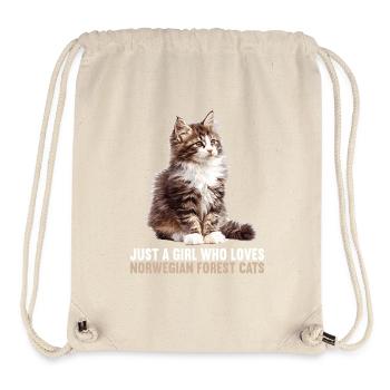 Norwegian Forest Cat Norwegische Waldkatze - Stanley/Stella recycelter Gym Bag - Naturweiß - Vorne