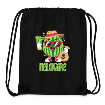 Melon Millionnaire - Sac à cordon recyclé Stanley/Stella - noir - Devant