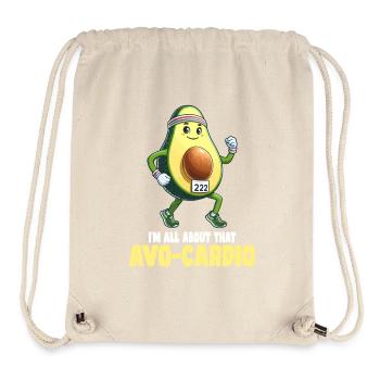 Running Avocado Avo-Cardio Joke - Stanley/Stella Recycled Gym Bag - natural - Front