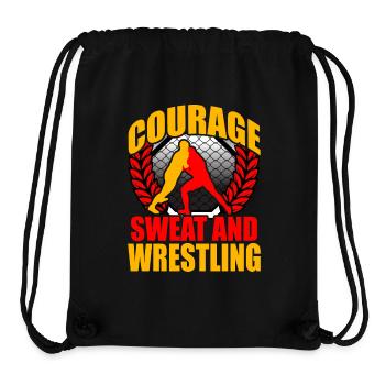 Courage, sueur et lutte - Sac à cordon recyclé Stanley/Stella - noir - Devant