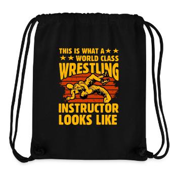 This is what world class wrestling instructor - Stanley/Stella Recycled Gym Bag - black - Front