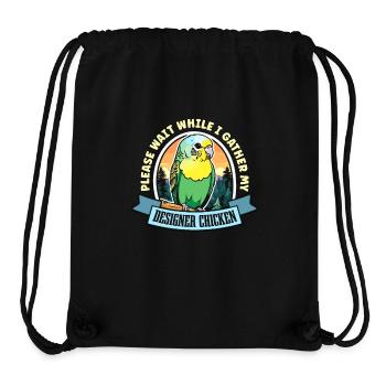Budgie Please Wait While I Gather Colorful Birds - Stanley/Stella Recycled Gym Bag - black - Front