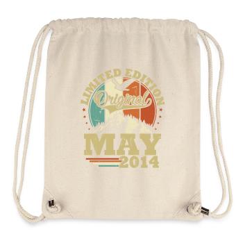 Original Mai 2014 Vintage Cadeau Anniversaire - Sac à cordon recyclé Stanley/Stella - blanc naturel - Devant