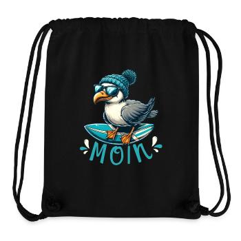 Hamburg Möwe Moin Norden Dialekt Hamburger lustig - Stanley/Stella recycelter Gym Bag - Schwarz - Vorne