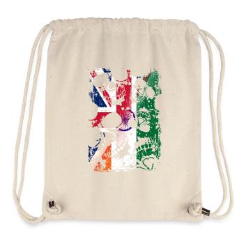 UK India Flagge und Totenköpfe - Stanley/Stella recycelter Gym Bag - Naturweiß - Vorne