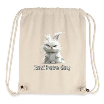 Jeu de mots drôle Bad Hare day lapin drôle - Sac à cordon recyclé Stanley/Stella - blanc naturel - Devant