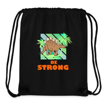 Être fort Dino Stegosaurus Guys Cool Dinosaure - Sac à cordon recyclé Stanley/Stella - noir - Devant