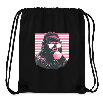 Gorilla mit Sonnenbrille Bubblegum für einen - Stanley/Stella recycelter Gym Bag - Schwarz - Vorne