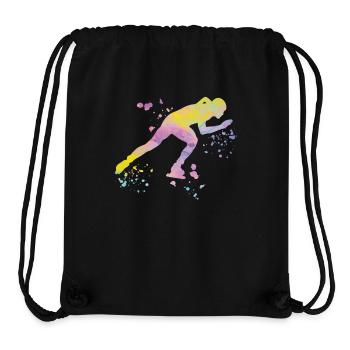 Speed skater Sportswoman Speed Skating - Stanley/Stella Recycled Gym Bag - black - Front